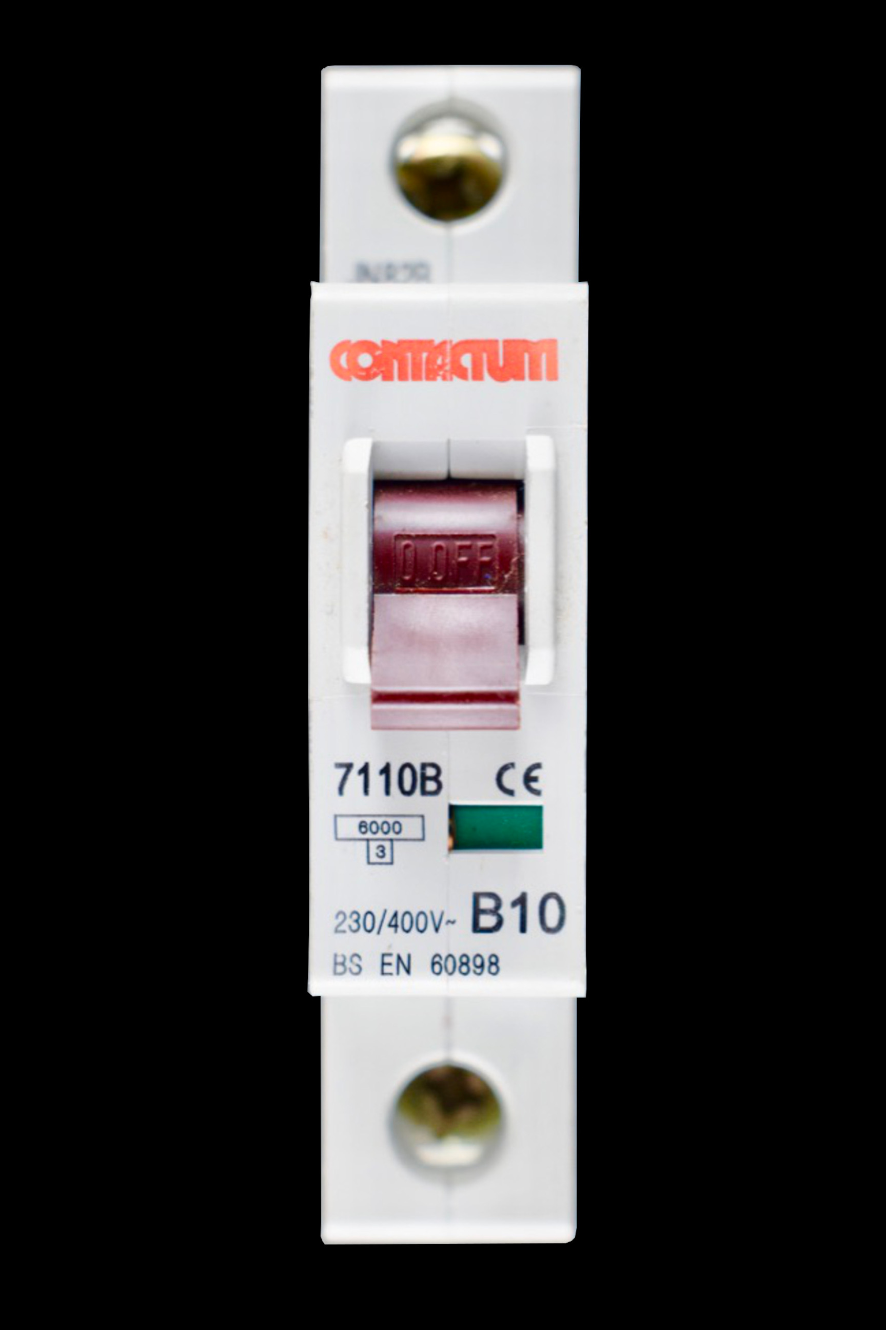 CONTACTUM 10 AMP CURVE B 6kA MCB CIRCUIT BREAKER 7110B RED